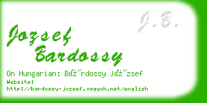 jozsef bardossy business card